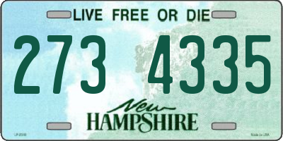 NH license plate 2734335