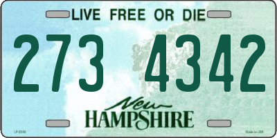 NH license plate 2734342