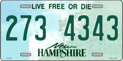 NH license plate 2734343