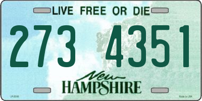 NH license plate 2734351