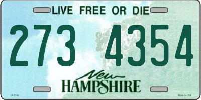 NH license plate 2734354
