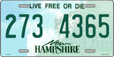 NH license plate 2734365