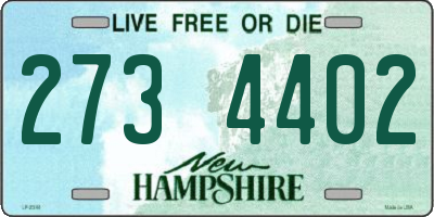 NH license plate 2734402