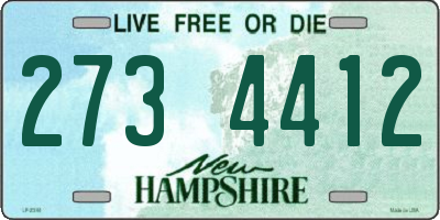 NH license plate 2734412