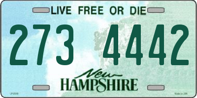 NH license plate 2734442