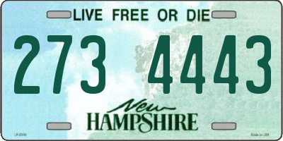 NH license plate 2734443