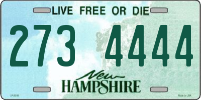 NH license plate 2734444