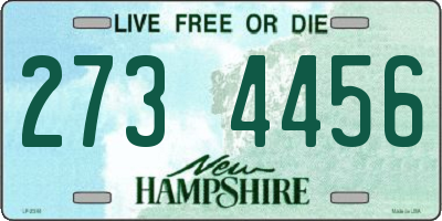 NH license plate 2734456