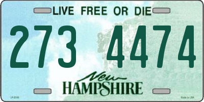 NH license plate 2734474