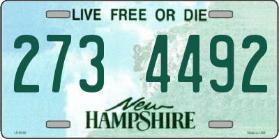 NH license plate 2734492