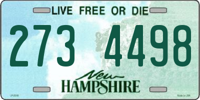 NH license plate 2734498