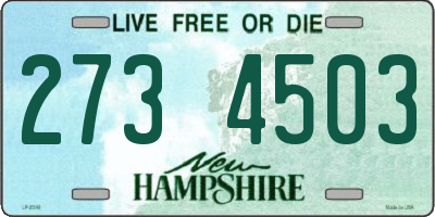NH license plate 2734503