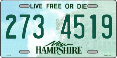 NH license plate 2734519