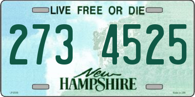 NH license plate 2734525
