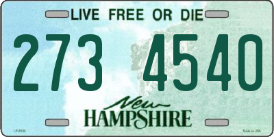 NH license plate 2734540