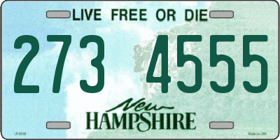NH license plate 2734555