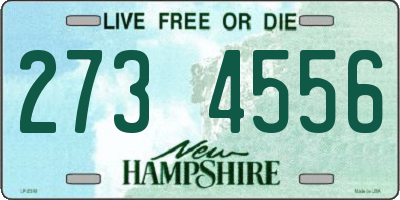 NH license plate 2734556