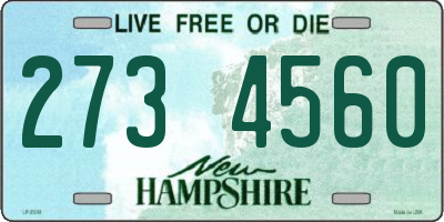 NH license plate 2734560
