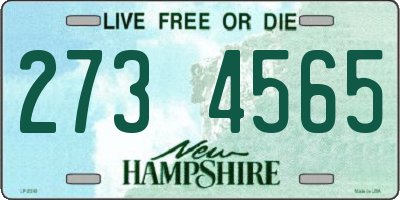 NH license plate 2734565