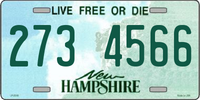 NH license plate 2734566
