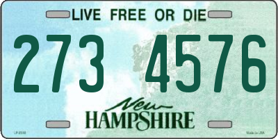 NH license plate 2734576