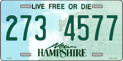 NH license plate 2734577