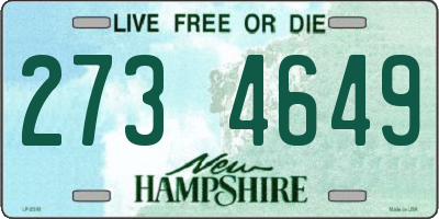 NH license plate 2734649
