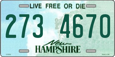 NH license plate 2734670
