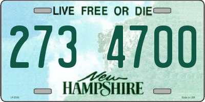 NH license plate 2734700