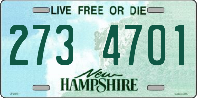 NH license plate 2734701