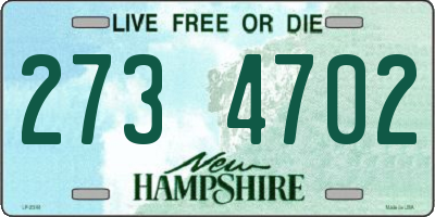 NH license plate 2734702