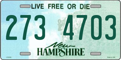 NH license plate 2734703