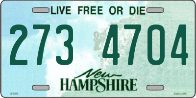 NH license plate 2734704