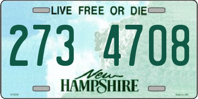 NH license plate 2734708