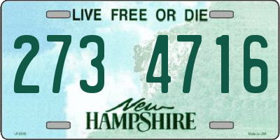 NH license plate 2734716