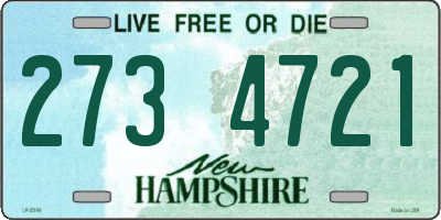 NH license plate 2734721