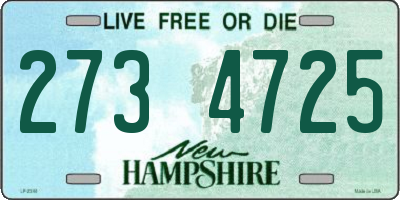NH license plate 2734725