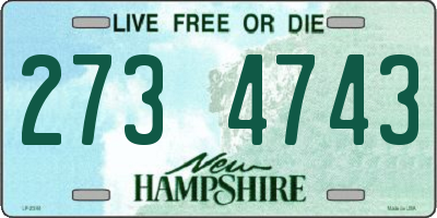 NH license plate 2734743
