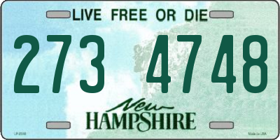 NH license plate 2734748