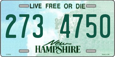 NH license plate 2734750