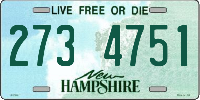NH license plate 2734751