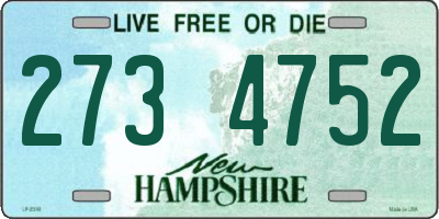 NH license plate 2734752