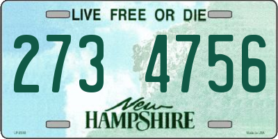 NH license plate 2734756