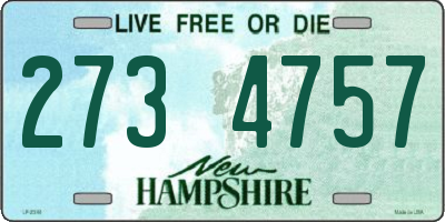 NH license plate 2734757