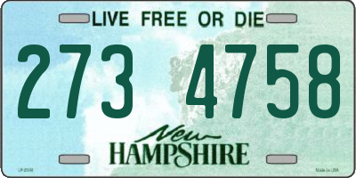 NH license plate 2734758