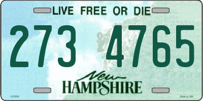 NH license plate 2734765