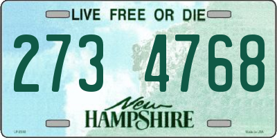 NH license plate 2734768