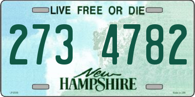 NH license plate 2734782