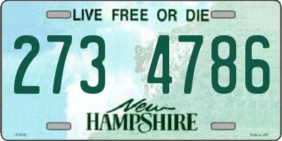 NH license plate 2734786