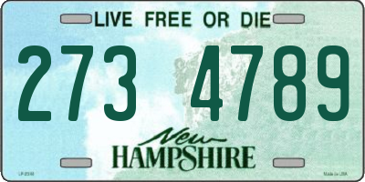 NH license plate 2734789